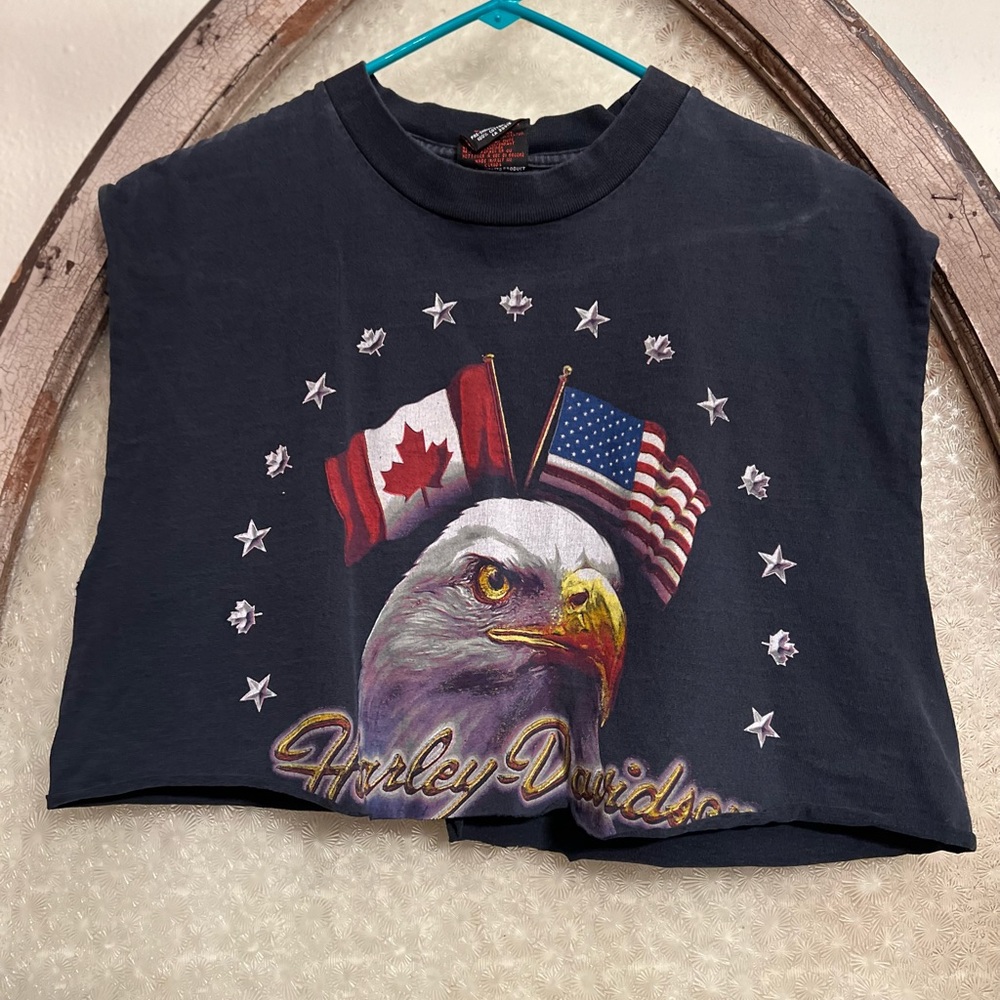 Vintage Harley Davidson Crop Top